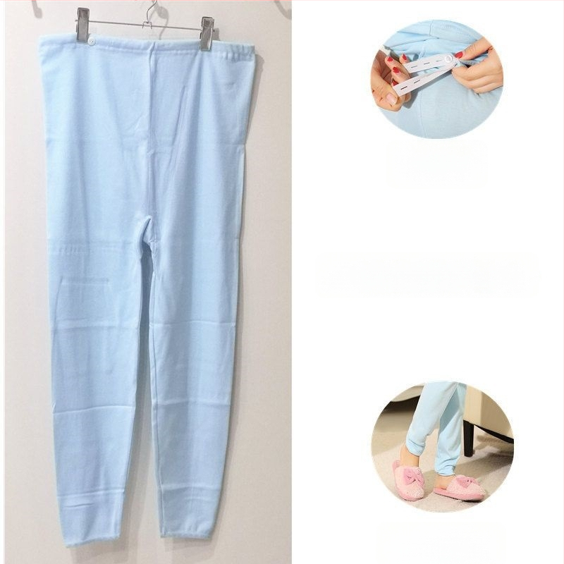 Kokvilnas grūtnieču bikses ar vēdera atbalstu, brīvs piegriezums, ≥95% kokvilna, rudens-ziemas stils