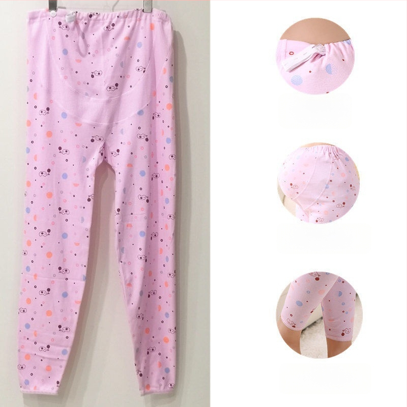 Kokvilnas grūtnieču bikses ar vēdera atbalstu, brīvs piegriezums, ≥95% kokvilna, rudens-ziemas stils