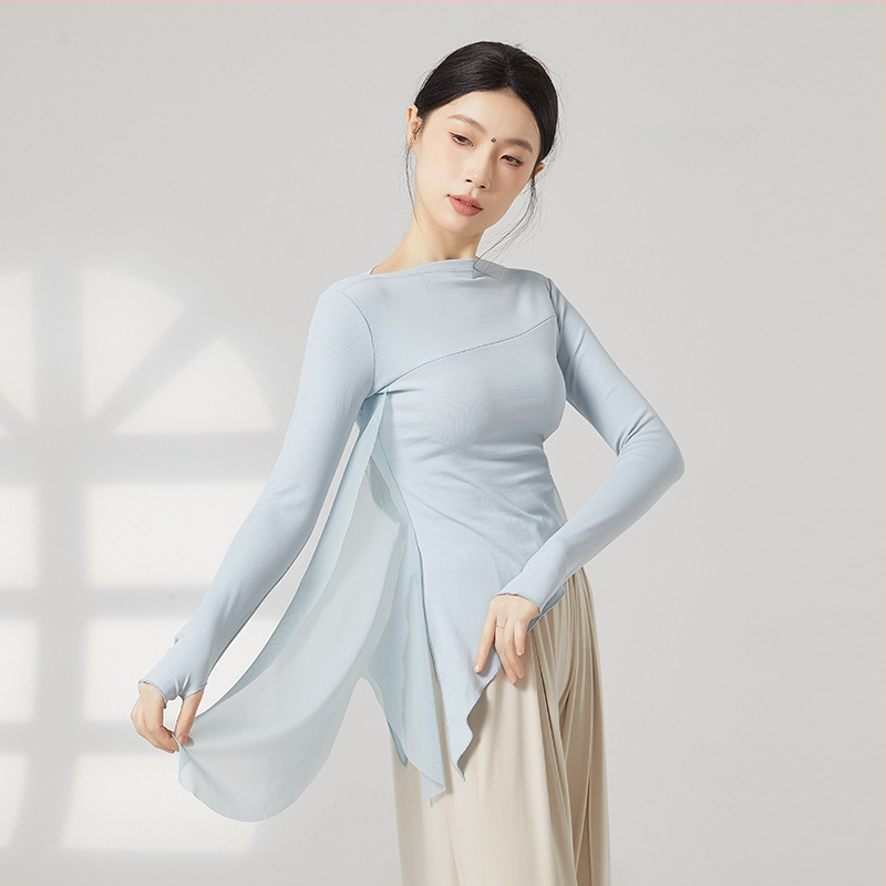 Moterų šiuolaikinio šokio viršūnė, medvilnės mišinys 95% medvilnė, 5% elastanas, visais metų laikais, skirta scenai, lotynų ir liaudies šokių.