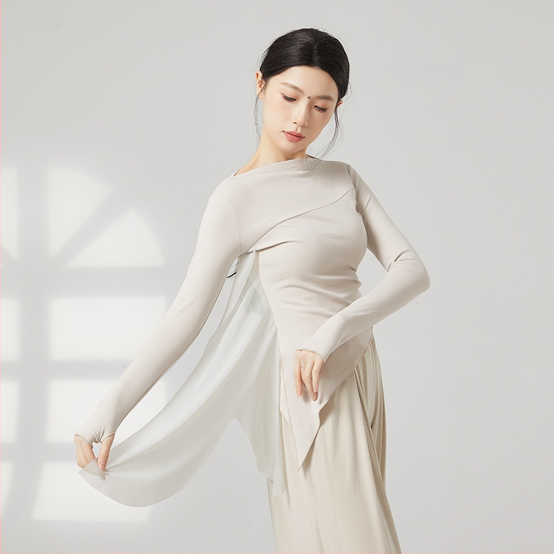 Moterų šiuolaikinio šokio viršūnė, medvilnės mišinys 95% medvilnė, 5% elastanas, visais metų laikais, skirta scenai, lotynų ir liaudies šokių.