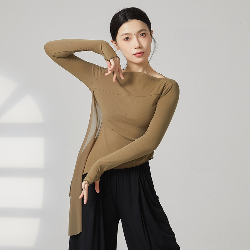 Moterų šiuolaikinio šokio viršūnė, medvilnės mišinys 95% medvilnė, 5% elastanas, visais metų laikais, skirta scenai, lotynų ir liaudies šokių.