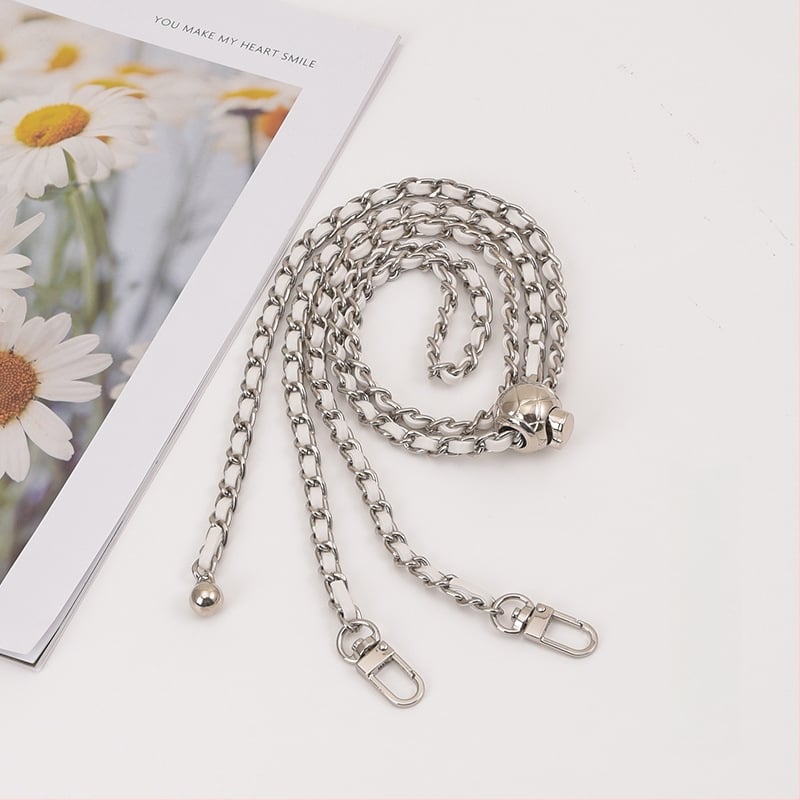 Feiqian táskapánt/válltáska pánt – fém lánc, csíkos minta, 2023 tavasz, városi egyszerű stílus