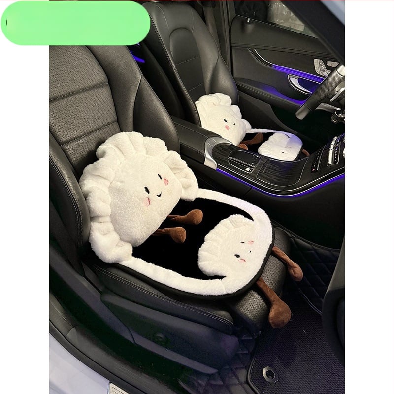 Integruota automobilio juosmens pagalvė, pūkuotas audinys, žiemai, žaismingas stilius, universali suderinamumas