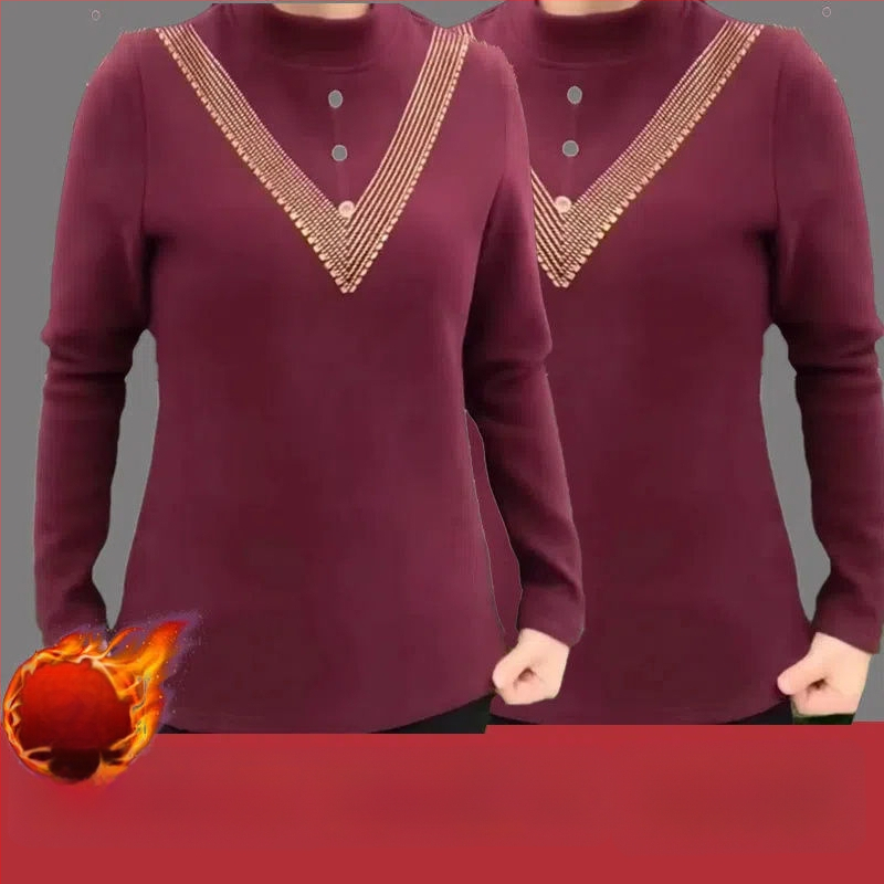 Sievietes pamata T-krekls ar pusaugstā apkakle, triacetāta audums, retro-literārs stils, garums 50–65 cm