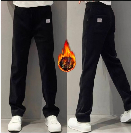 Vyrų kasdienės kelnės, tiesus kirpimas, medvilnė, vidurio juosta, ruduo