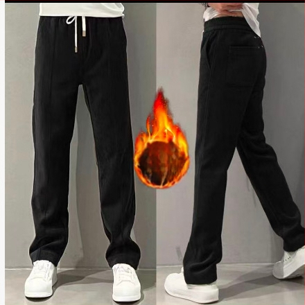 Vyrų kasdienės kelnės, tiesus kirpimas, medvilnė, vidurio juosta, ruduo