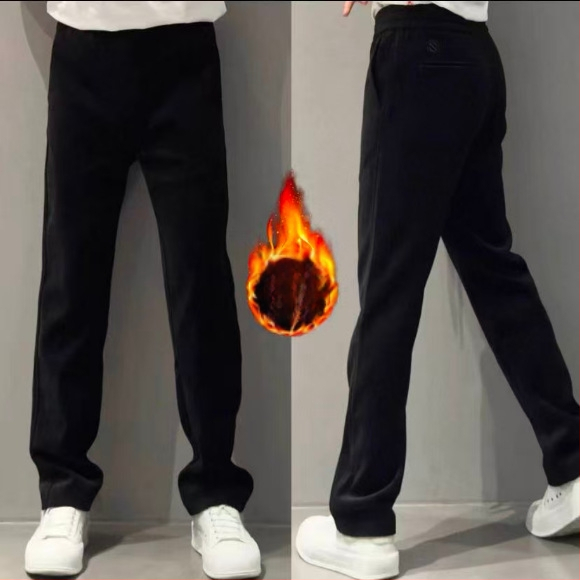 Vyrų kasdienės kelnės, tiesus kirpimas, medvilnė, vidurio juosta, ruduo