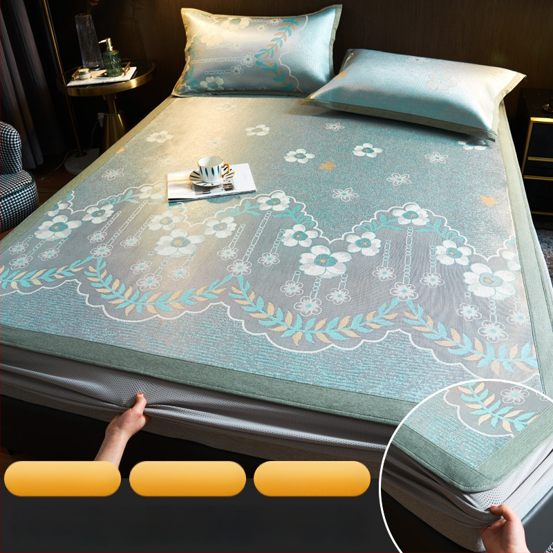 Ice Silk hlađenjeći madrac set, tri dijela, bambus + Ice Silk, sklopiv, periv, ljeto