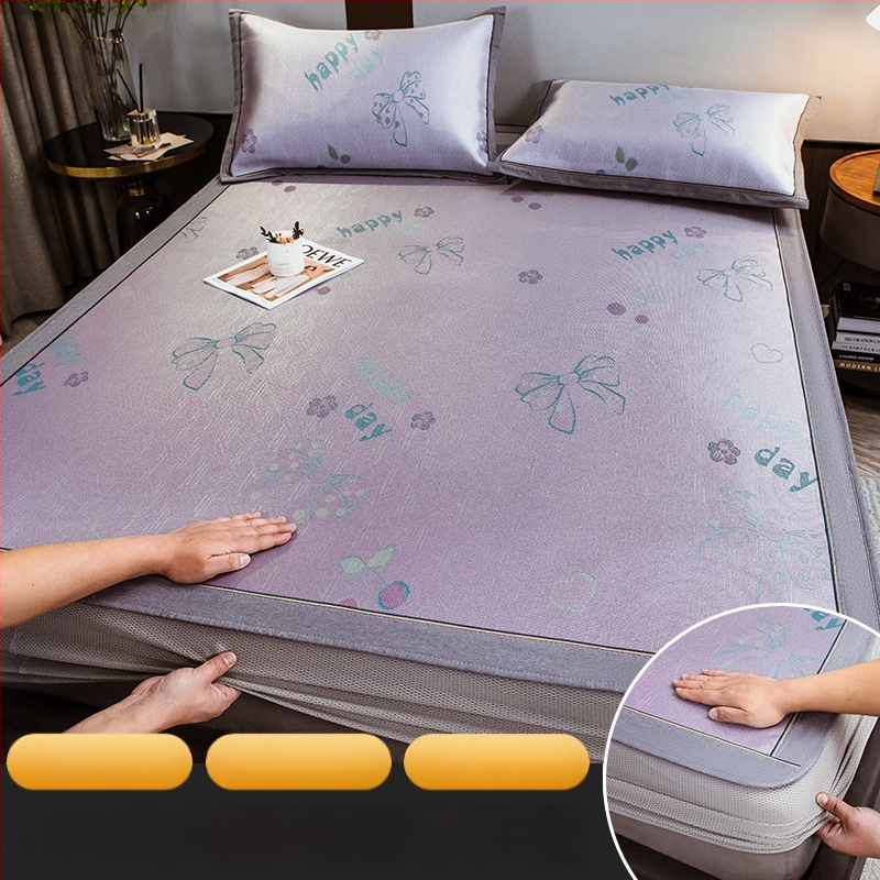 Ice Silk hlađenjeći madrac set, tri dijela, bambus + Ice Silk, sklopiv, periv, ljeto