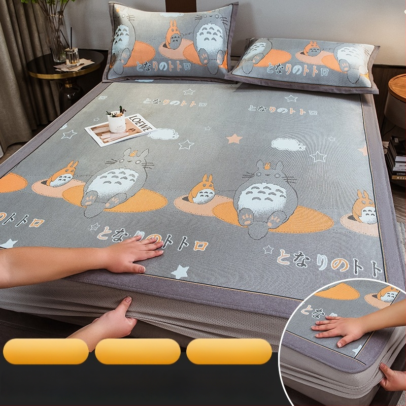 Ice Silk hlađenjeći madrac set, tri dijela, bambus + Ice Silk, sklopiv, periv, ljeto