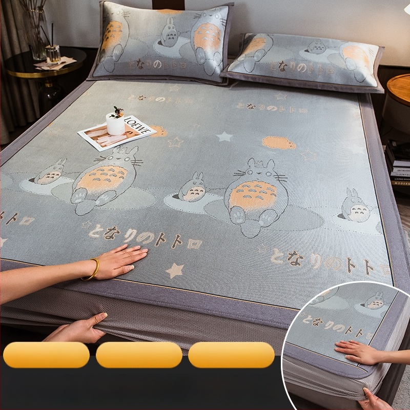 Ice Silk hlađenjeći madrac set, tri dijela, bambus + Ice Silk, sklopiv, periv, ljeto