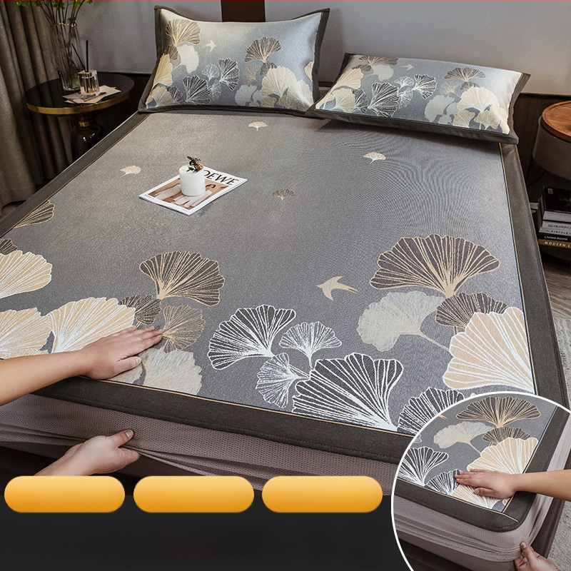 Ice Silk hlađenjeći madrac set, tri dijela, bambus + Ice Silk, sklopiv, periv, ljeto