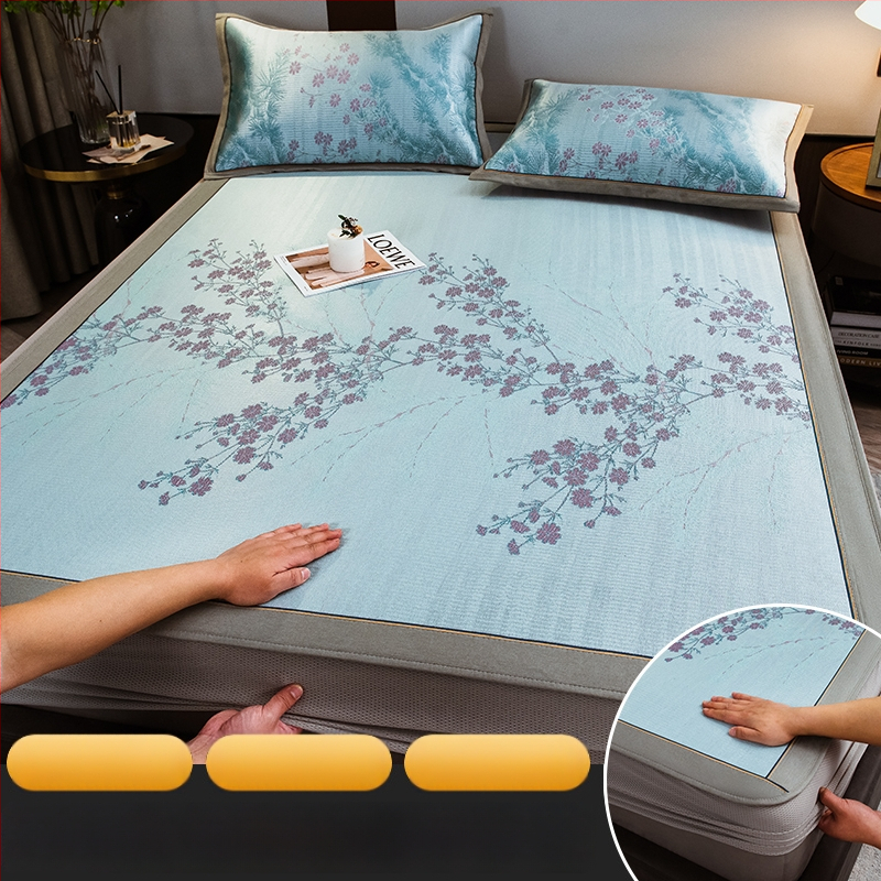 Ice Silk hlađenjeći madrac set, tri dijela, bambus + Ice Silk, sklopiv, periv, ljeto