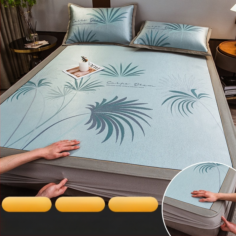 Ice Silk hlađenjeći madrac set, tri dijela, bambus + Ice Silk, sklopiv, periv, ljeto