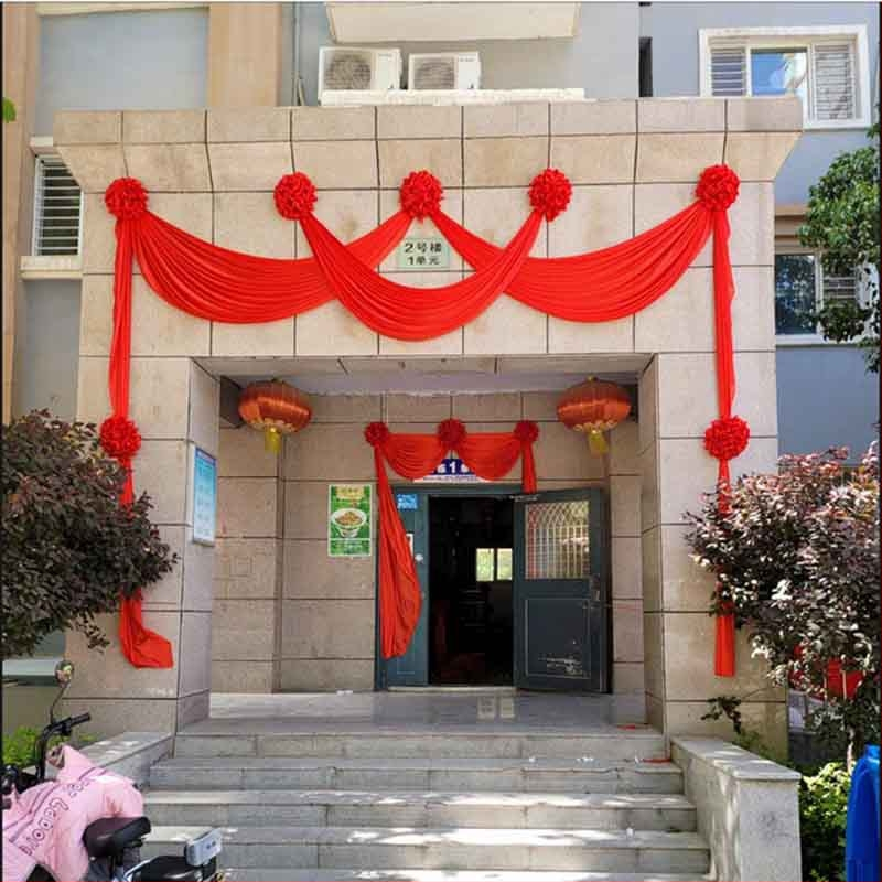 Kāzu vārtu ziedu bumba, auduma dekors, iepakojums OPP, svētku dāvana, nav importēts