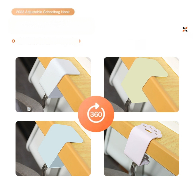 Hao Ming željezni držač za torbu za stol – uklonjivi, držač na rubu stola, jedan kuk, moderni jednostavan stil, nosivost iznad 30 kg