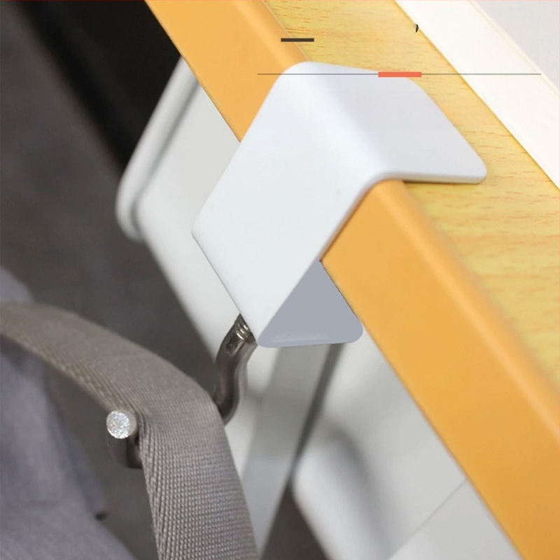 Hao Ming željezni držač za torbu za stol – uklonjivi, držač na rubu stola, jedan kuk, moderni jednostavan stil, nosivost iznad 30 kg