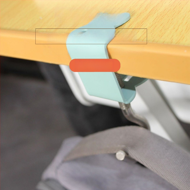 Hao Ming željezni držač za torbu za stol – uklonjivi, držač na rubu stola, jedan kuk, moderni jednostavan stil, nosivost iznad 30 kg