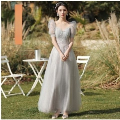 Haljina za djeverušu - Jesenska elegancija 2025, srednja duljina, bez rukava, kineski stil, književno retro