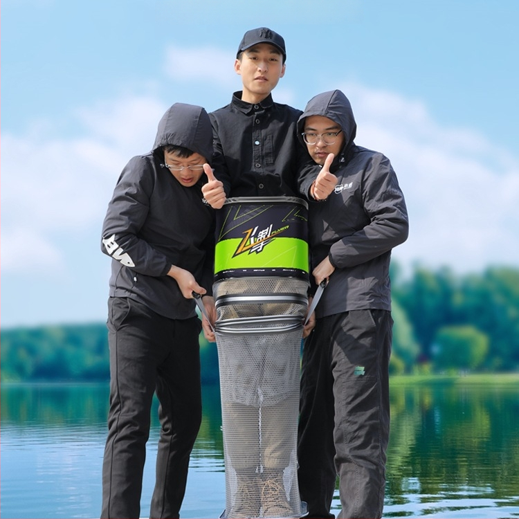 Mini kvadratna mrežasta torba za zaštitu riba, za divlji ribolov, prijenosna, brzo sušeća, aluminijska legura