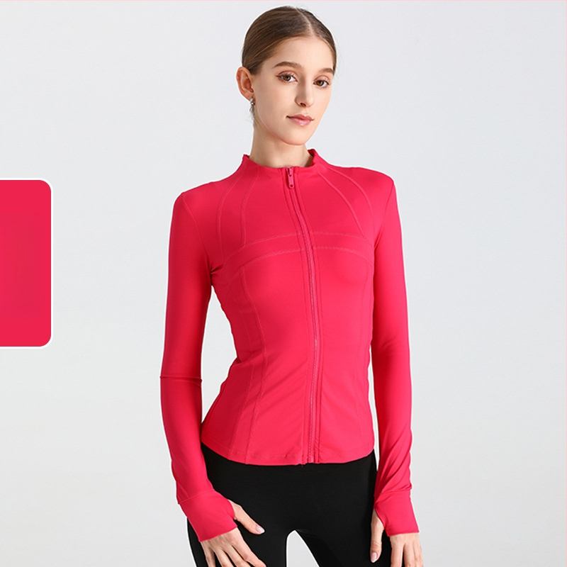 Ženska joga jakna, dugi rukav, široki kroj, materijal nylon/spandeks 80/20, odvodi vlagu