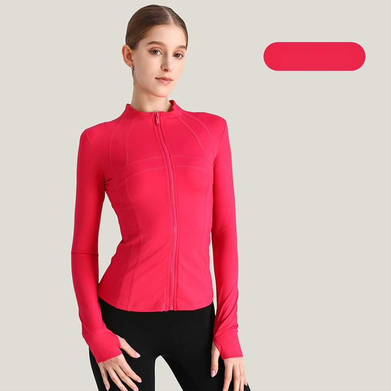 Ženska joga jakna, dugi rukav, široki kroj, materijal nylon/spandeks 80/20, odvodi vlagu