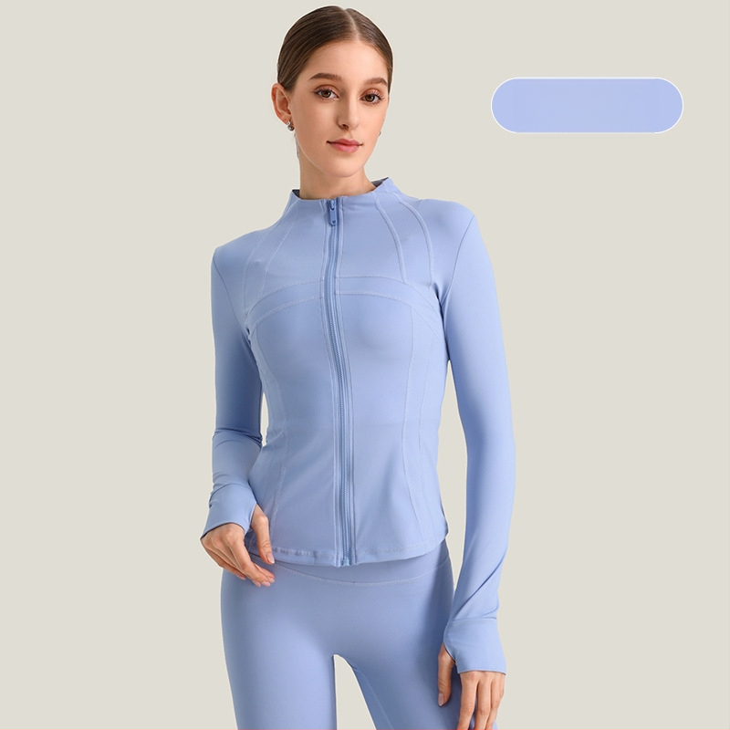 Ženska joga jakna, dugi rukav, široki kroj, materijal nylon/spandeks 80/20, odvodi vlagu