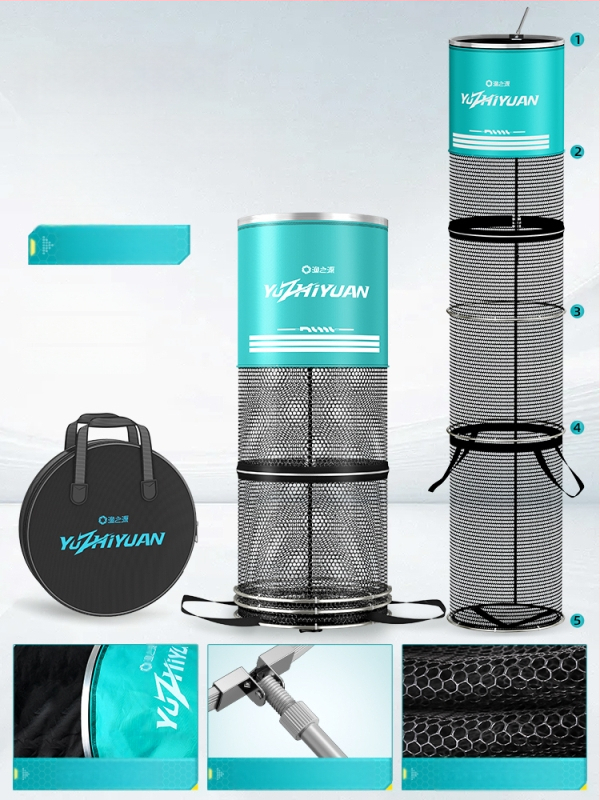 Mrežasta torba za ribolov za divlji ribolov, brzo sušeća torba za živu ribu za male ribe