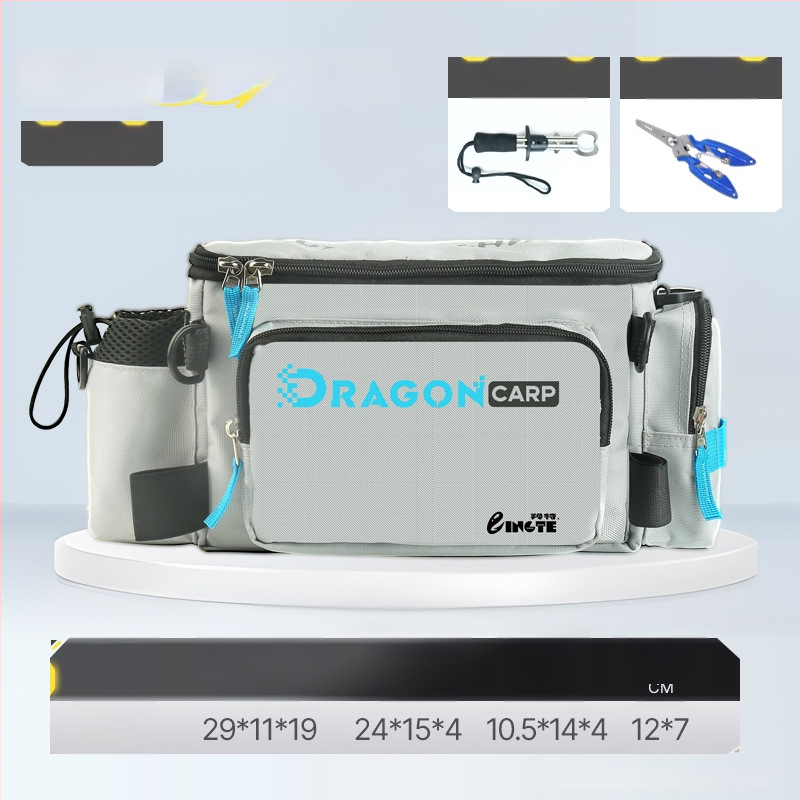 Torba za morski ribolov, najlon, držač štapa i role, višenamjenska pojasna torba, nije vodootporna