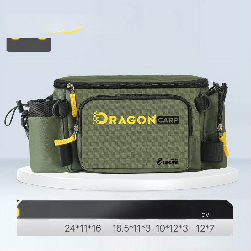 Torba za morski ribolov, najlon, držač štapa i role, višenamjenska pojasna torba, nije vodootporna