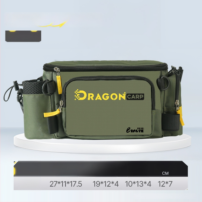 Torba za morski ribolov, najlon, držač štapa i role, višenamjenska pojasna torba, nije vodootporna