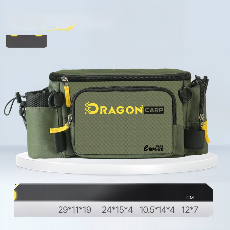 Torba za morski ribolov, najlon, držač štapa i role, višenamjenska pojasna torba, nije vodootporna