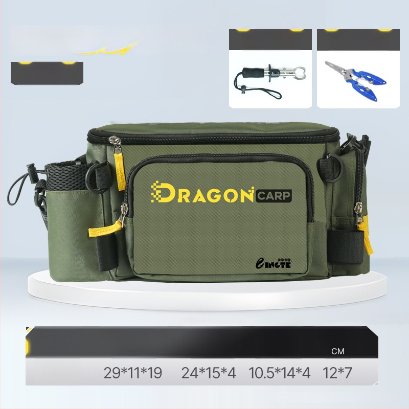 Torba za morski ribolov, najlon, držač štapa i role, višenamjenska pojasna torba, nije vodootporna
