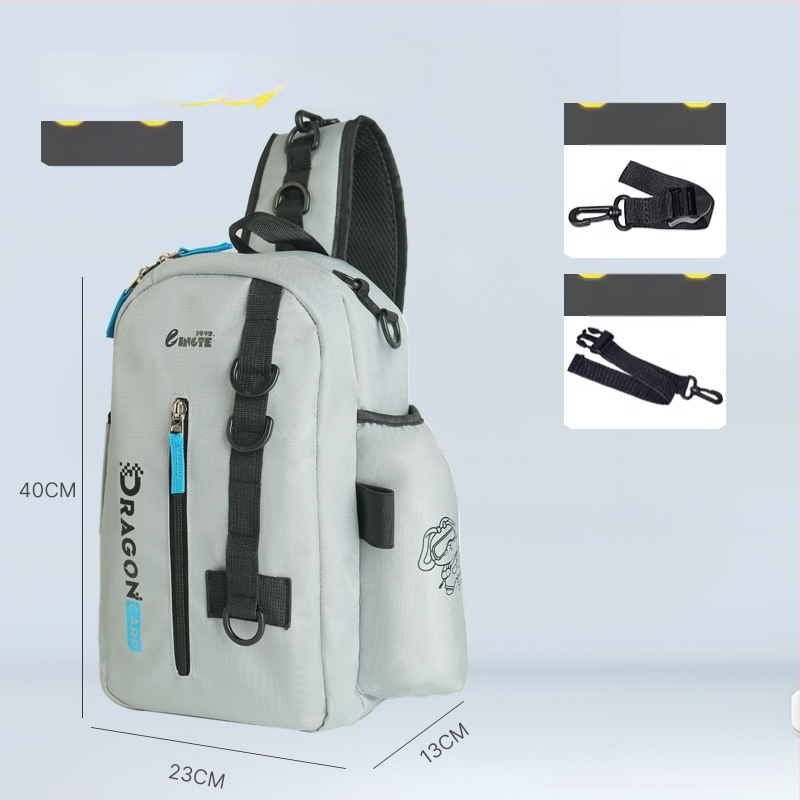 Torba za morski ribolov, najlon, držač štapa i role, višenamjenska pojasna torba, nije vodootporna