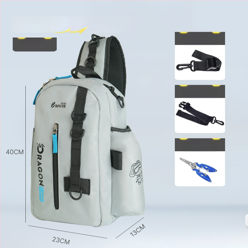 Torba za morski ribolov, najlon, držač štapa i role, višenamjenska pojasna torba, nije vodootporna