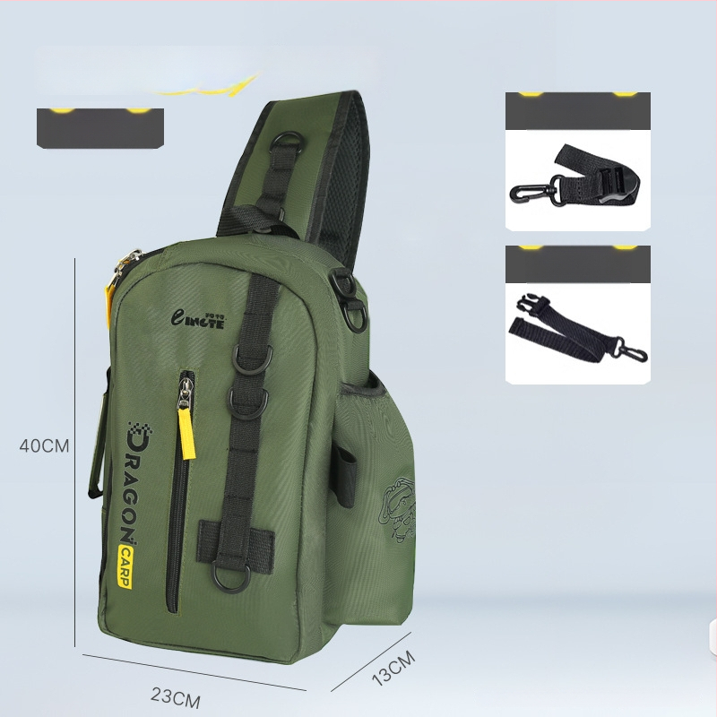 Torba za morski ribolov, najlon, držač štapa i role, višenamjenska pojasna torba, nije vodootporna