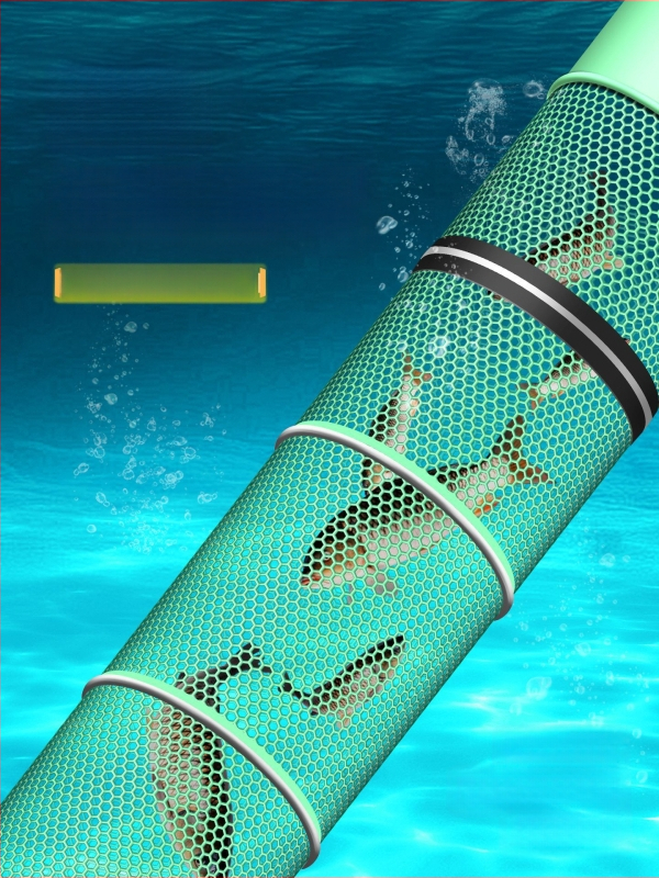 Alumiiniumist sulam ringiga kala kaitse, nailonkattega, kokkupandav nailonist kala kaitse, ümmargune võrgukott