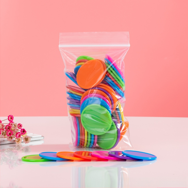 Jetoane educaționale - Monede circulare din plastic pentru premii la grădiniță (fără personalizare)