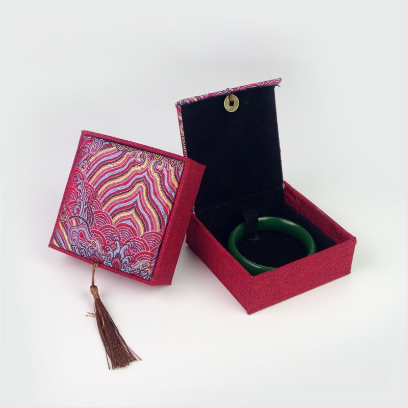 Kutija za nakit s motívom bakrene novčića na lanenom uzorku, papir/karton konstrukcija, karton pakiranje