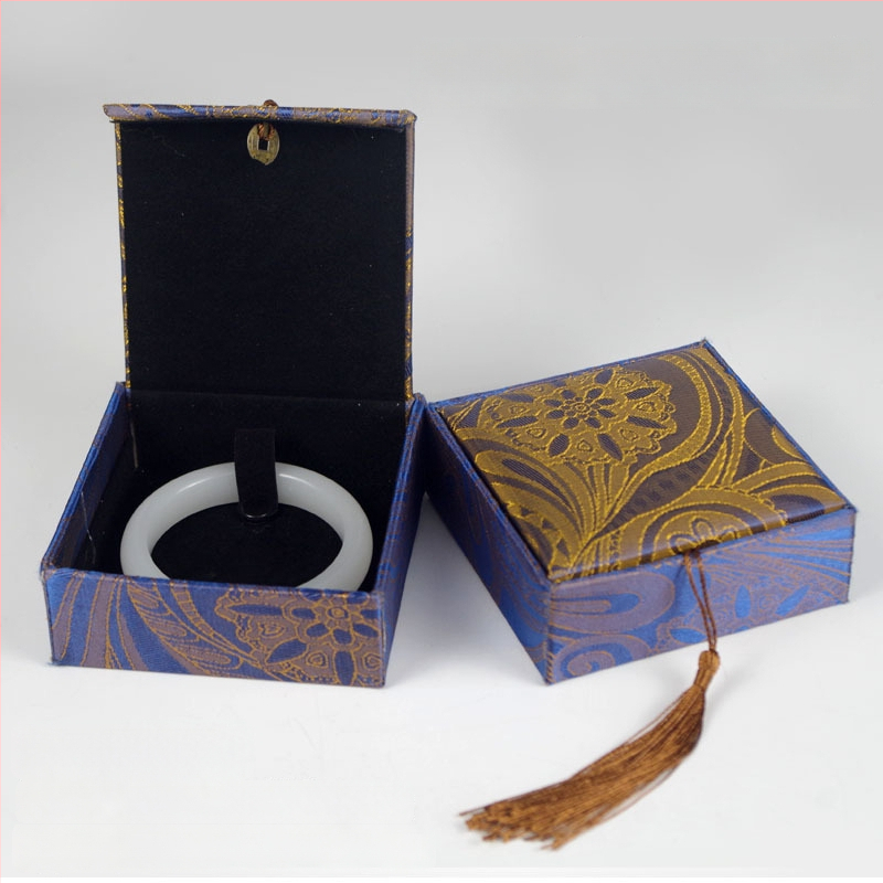 Kutija za nakit s motívom bakrene novčića na lanenom uzorku, papir/karton konstrukcija, karton pakiranje