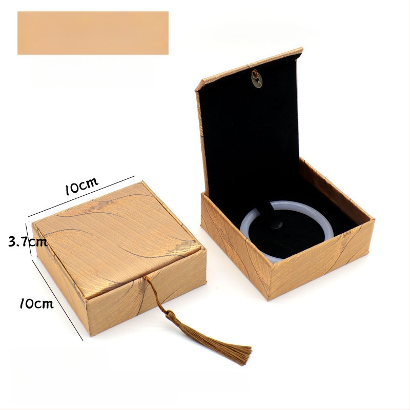 Kutija za nakit s motívom bakrene novčića na lanenom uzorku, papir/karton konstrukcija, karton pakiranje