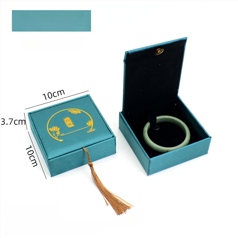 Kutija za nakit s motívom bakrene novčića na lanenom uzorku, papir/karton konstrukcija, karton pakiranje