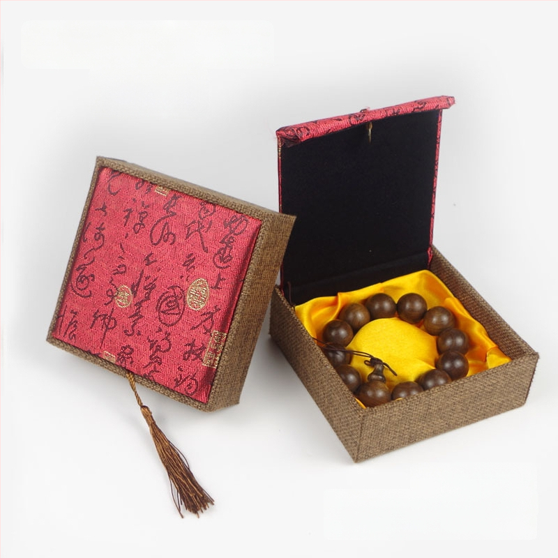 Kutija za nakit s motívom bakrene novčića na lanenom uzorku, papir/karton konstrukcija, karton pakiranje