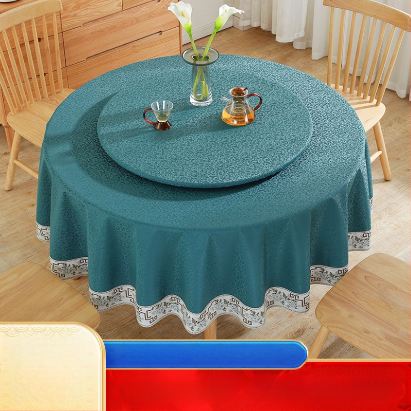 Kružna PU stolna navlaka, vodootporna i otporna na masnoću, bez potrebe pranja, s cvjetnim uzorkom, minimalističkog stila, za dom, hotel ili restoran