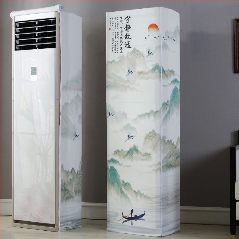 Skapja tipa gaisa kondicioniera pārklājs ar elastīgu audumu, dubultais rāvējslēdzējs, kvadrātveida vertikālais dizains, The Royal Princess