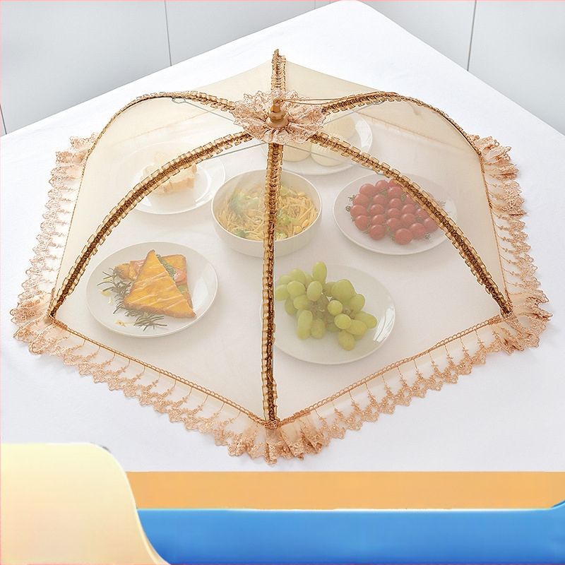 Wenwan hingav toidukate, kokkupandav söögilaua kate, võrgust disain, tolmu ja putukate vastane kaitse koduseks kasutuseks