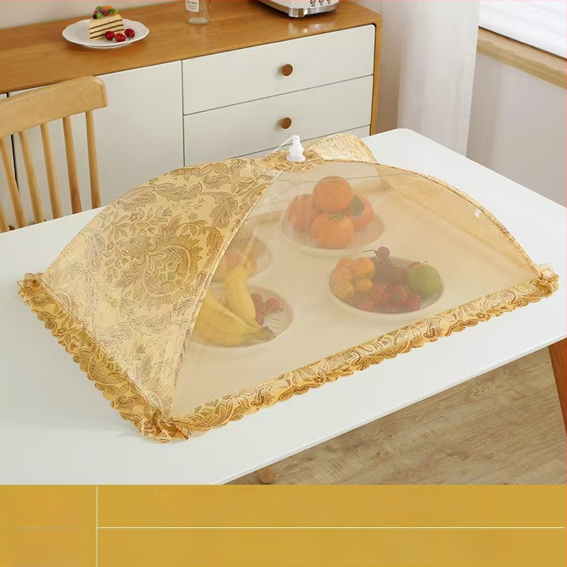 Wenwan hingav toidukate, kokkupandav söögilaua kate, võrgust disain, tolmu ja putukate vastane kaitse koduseks kasutuseks