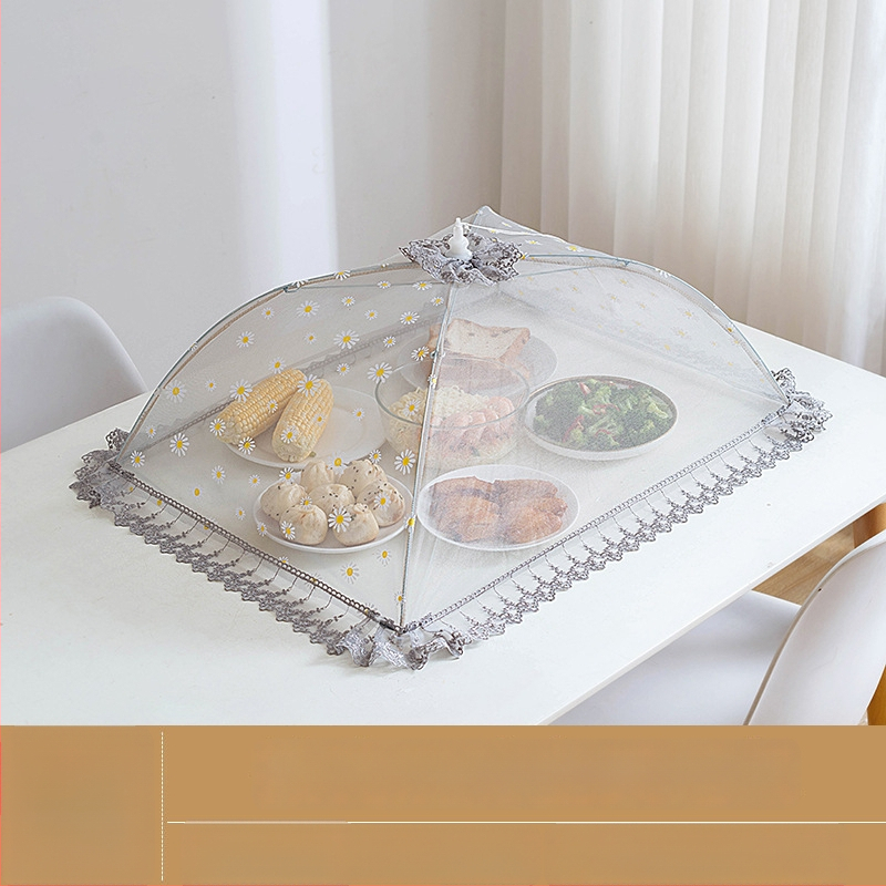 Wenwan hingav toidukate, kokkupandav söögilaua kate, võrgust disain, tolmu ja putukate vastane kaitse koduseks kasutuseks