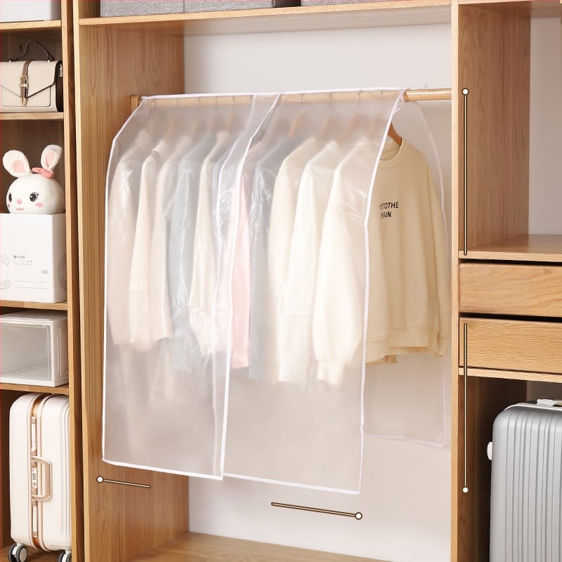 Feida гардеробен калъф за прах - прозрачен калъф за дрехи за закачане, общо предназначение, материал: коприна с флорални мотиви