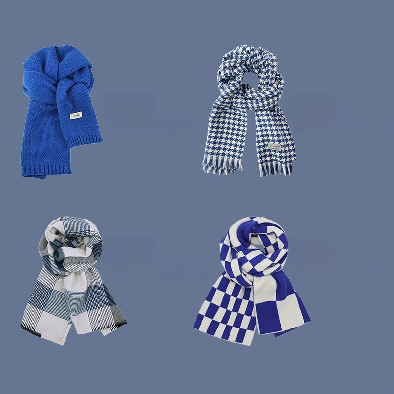 Zimski šal Klein Blue za žene, debeli topli šal, moderan i svestran